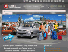 Tablet Screenshot of czech-airport-transfers.com